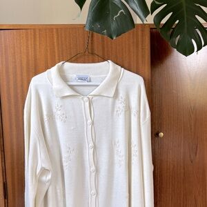 Vintage embroidered and beaded sweater